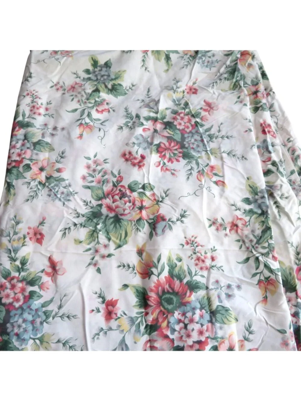 Vintage Dan River Floral Full Double Flat Sheet Multicolor Made in USA